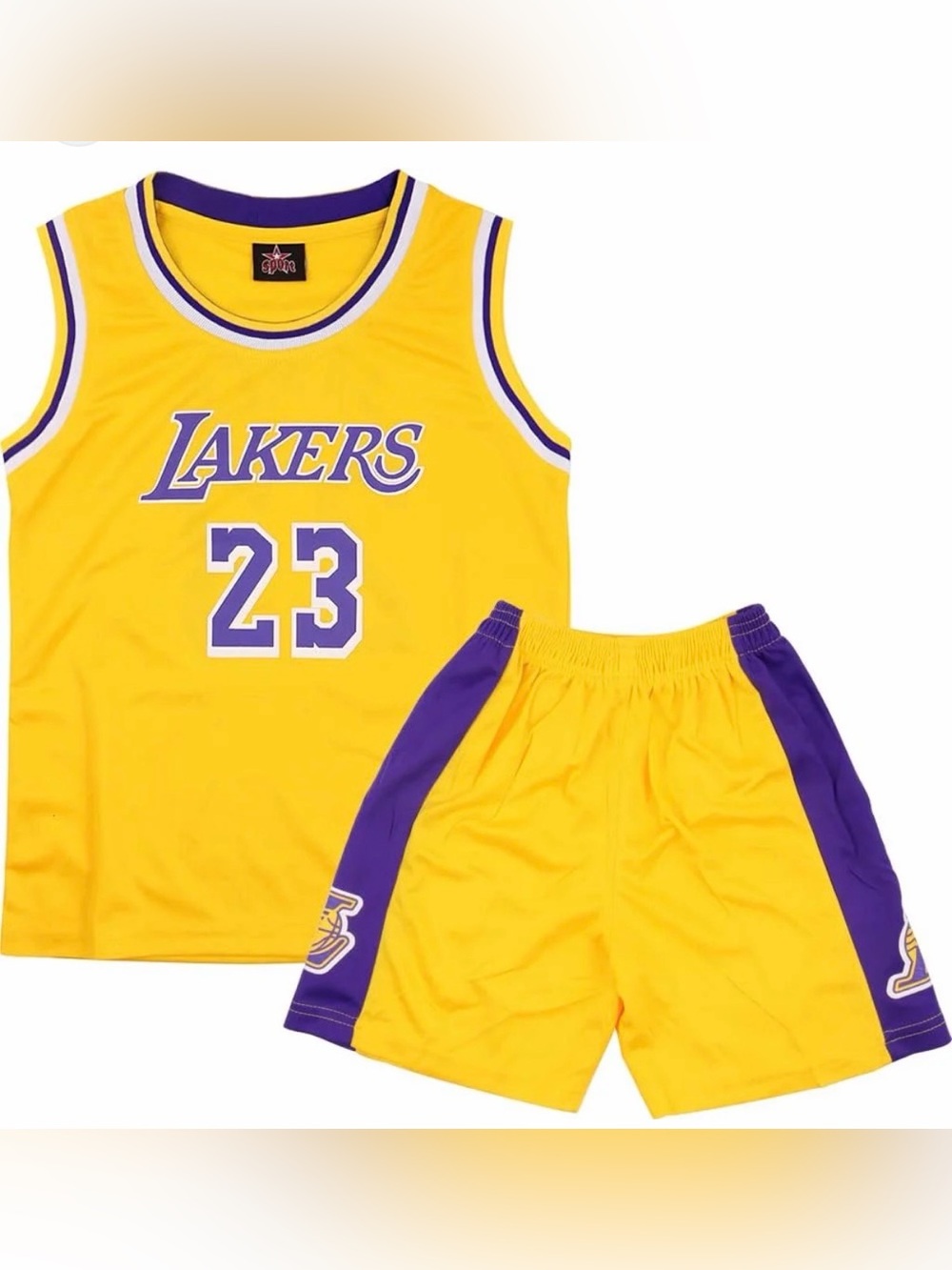 Los Angeles Lakers #23 LeBron James Youth XL Jersey and Shorts Set NWT